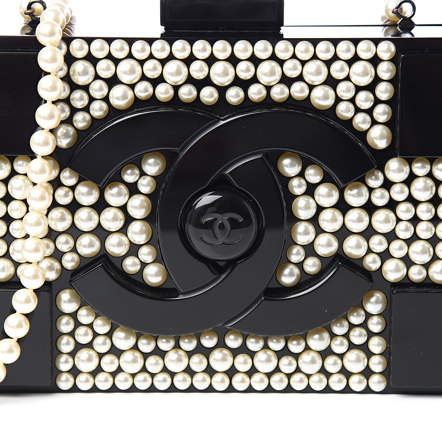 Chanel Pearl Boy Brick Lego Clutch Black 10 of 17