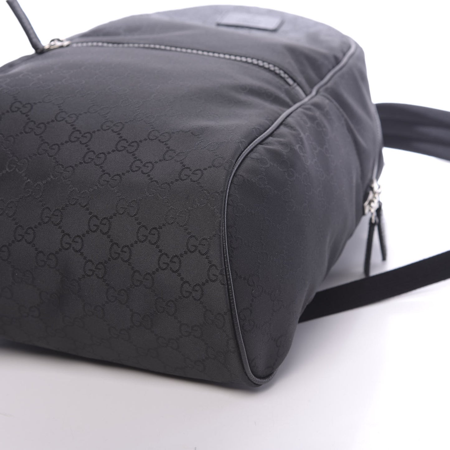 Nylon Monogram Slim Backpack Black