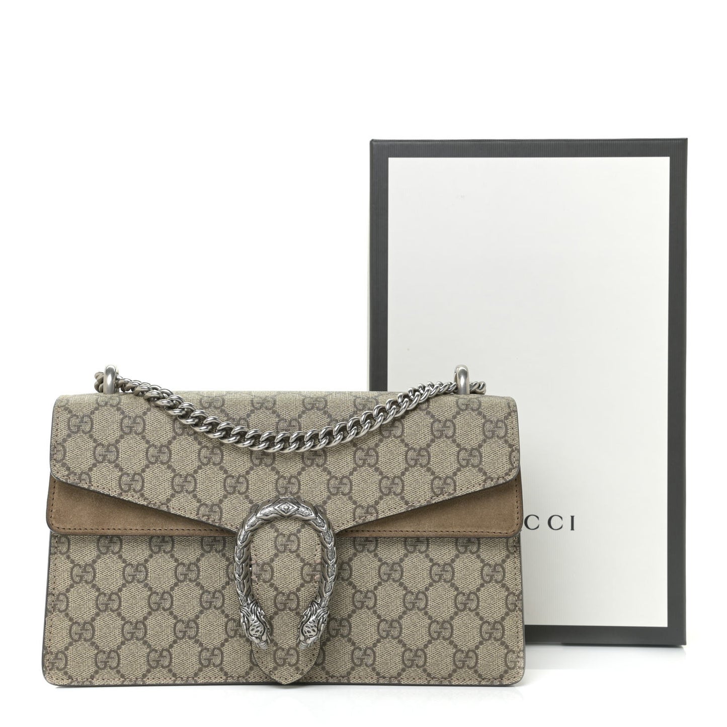 GG Supreme Monogram Small Dionysus Shoulder Bag Taupe