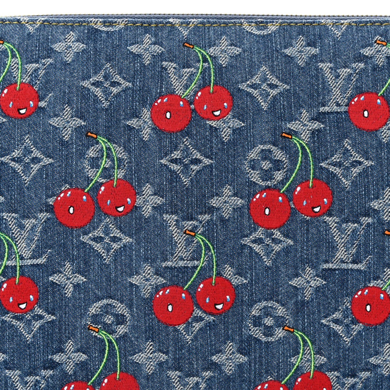 Louis Vuitton LV X TM Monogram Denim Cerises Coussin PM Blue 7 of 10