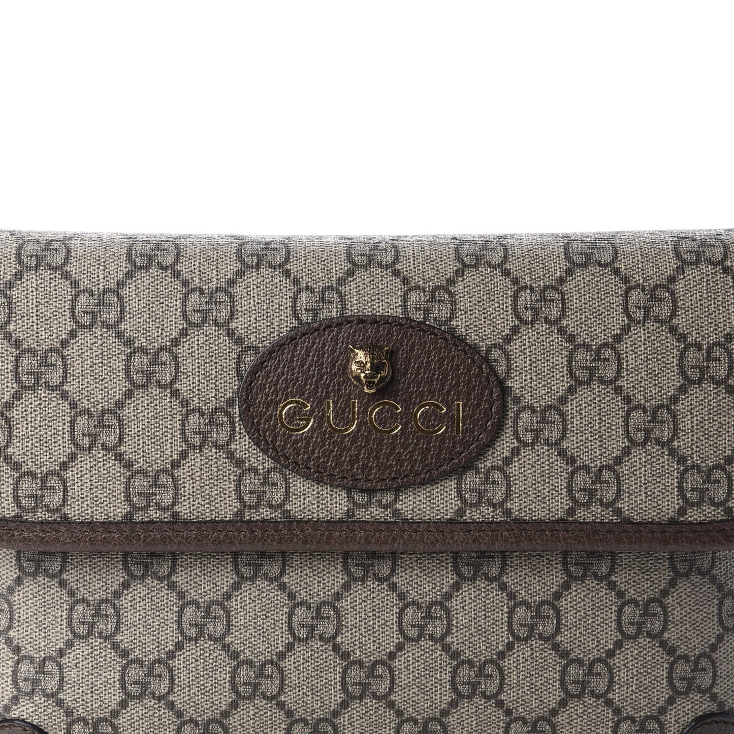 GG Supreme Monogram Neo Vintage Web Belt Bag Brown