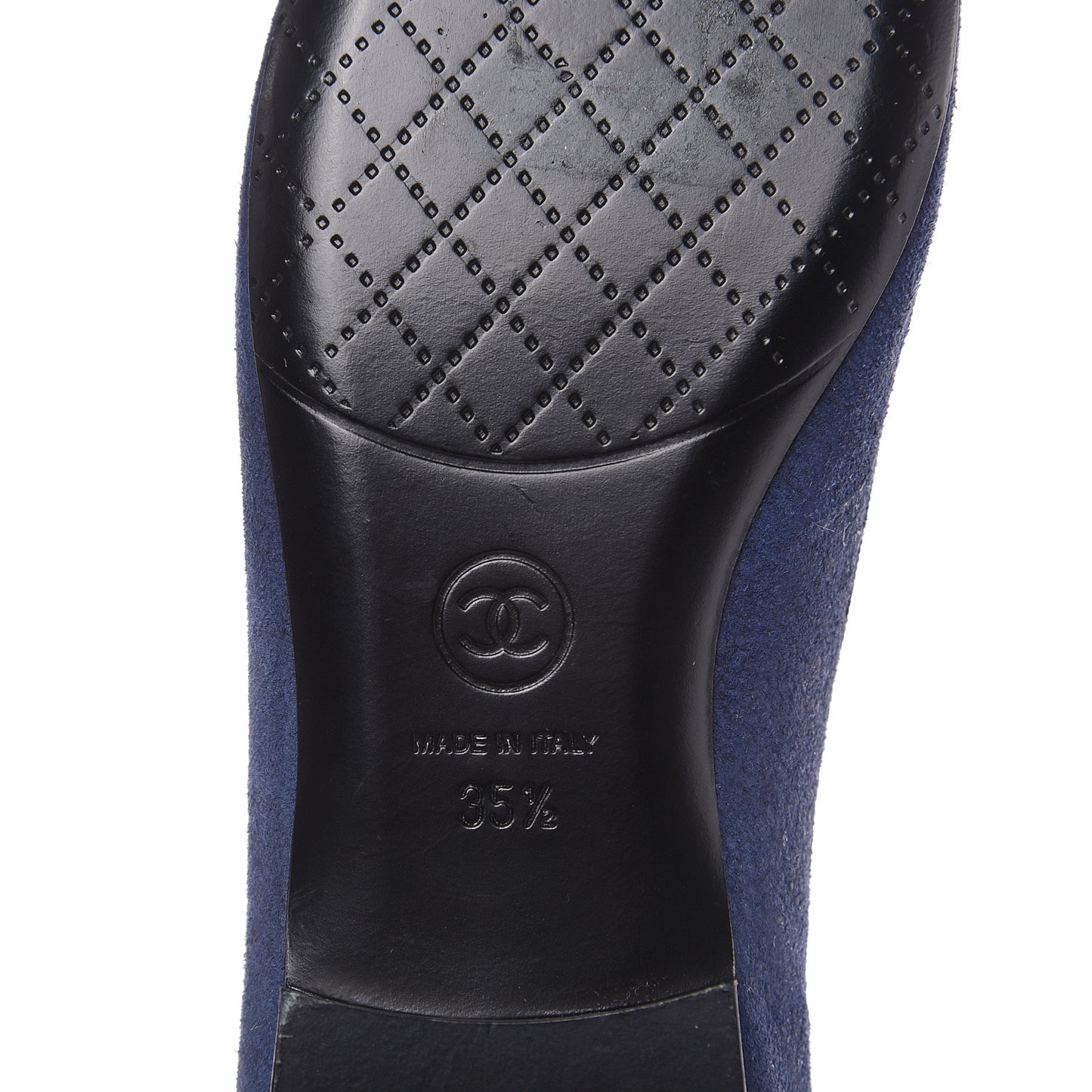 Suede Cap Toe CC Ballerina Flats 35.5 Blue Black