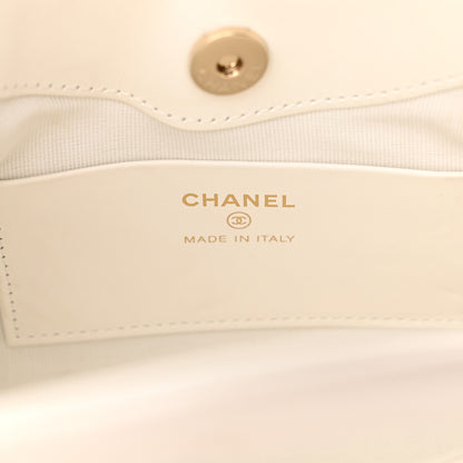 Chanel Shiny Crumpled Calfskin Quilted Nano 31 Shopping Bag White 6 of 11