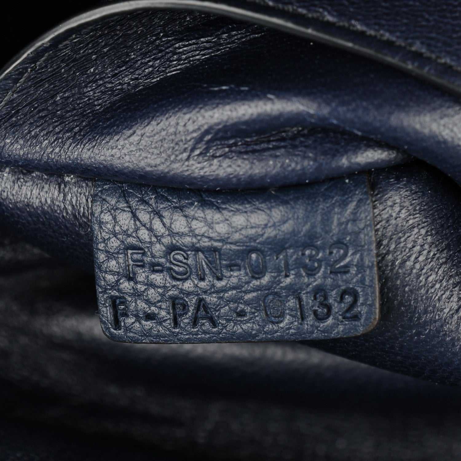 Celine Drummed Calfskin Suede Medium Trapeze Navy 7 of 9