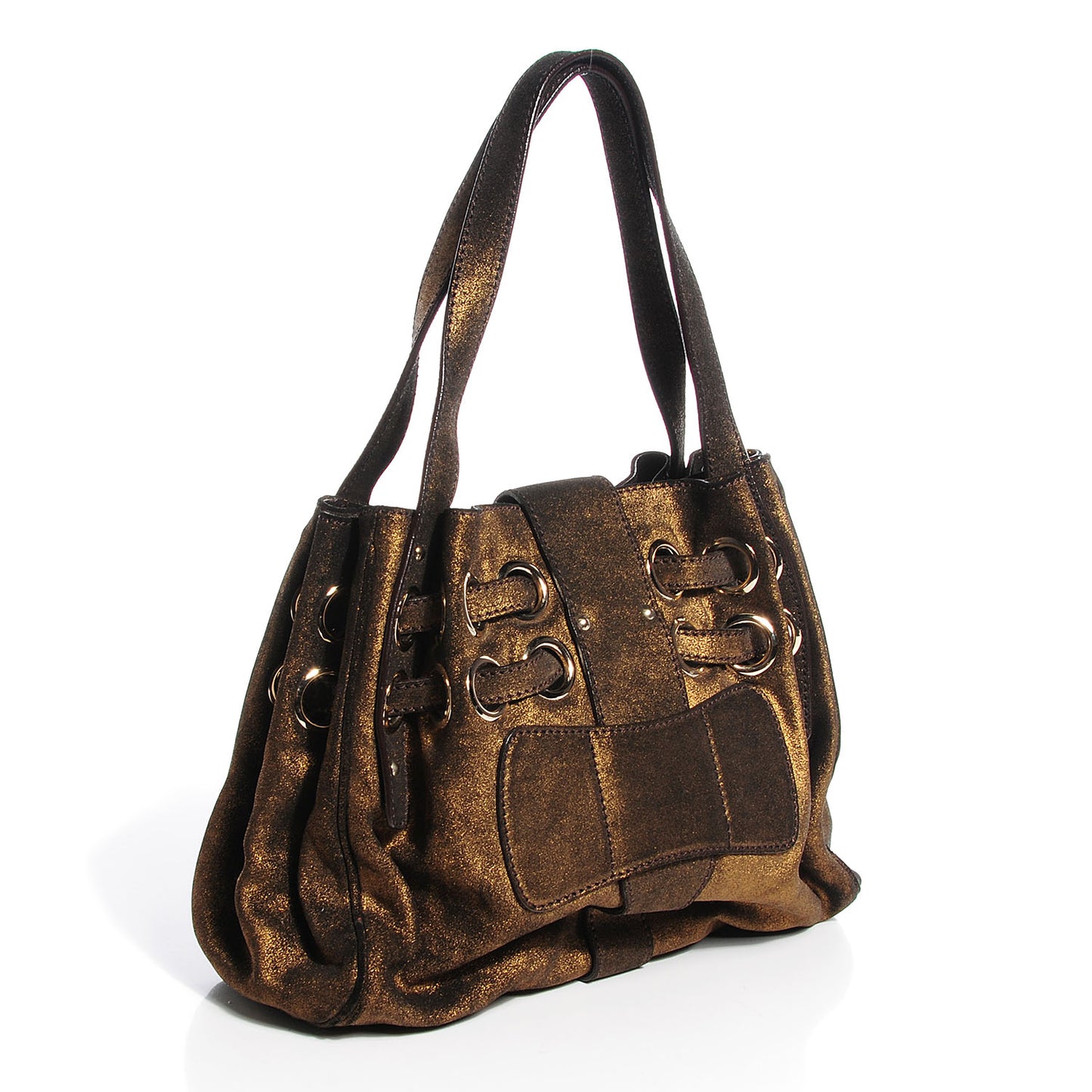 Metallic Suede Riki Bronze