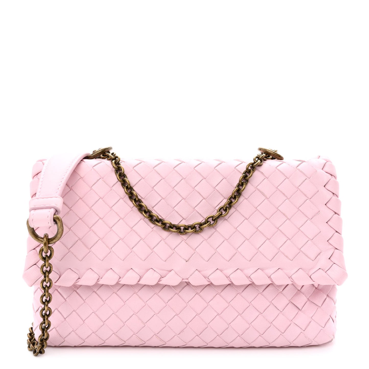 Nappa Intrecciato Baby Olimpia Shoulder Bag Dragee