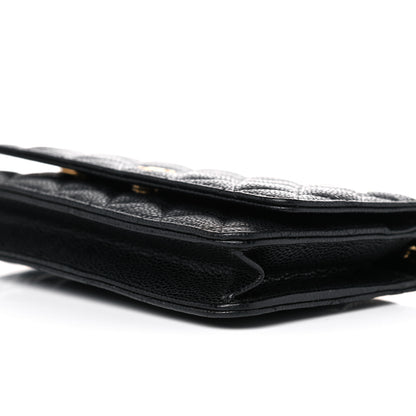 Chanel Caviar Quilted Wallet On Chain WOC Black 10 of 11