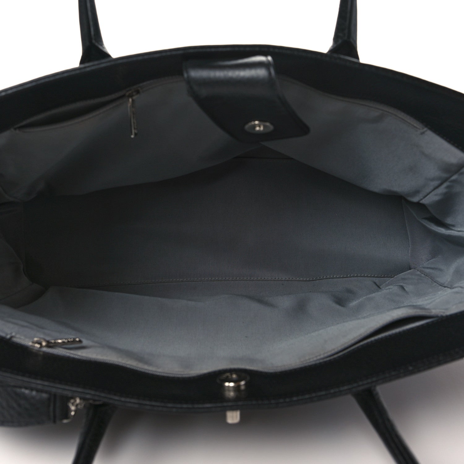 Chanel Deerskin Cerf Executive Shopper Tote Black 5 of 10