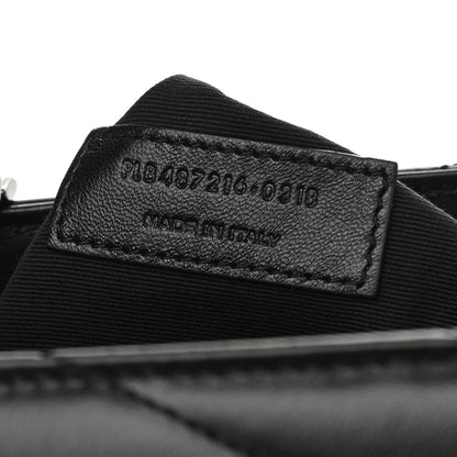 Saint Laurent Calfskin Y Quilted Monogram Medium Loulou Chain Satchel Black 10 of 11