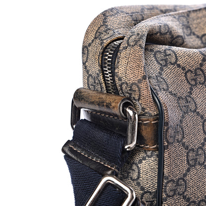 Gucci GG Plus Monogram Selleria Calfskin Medium Messenger Bag Beige Blue 12 of 15