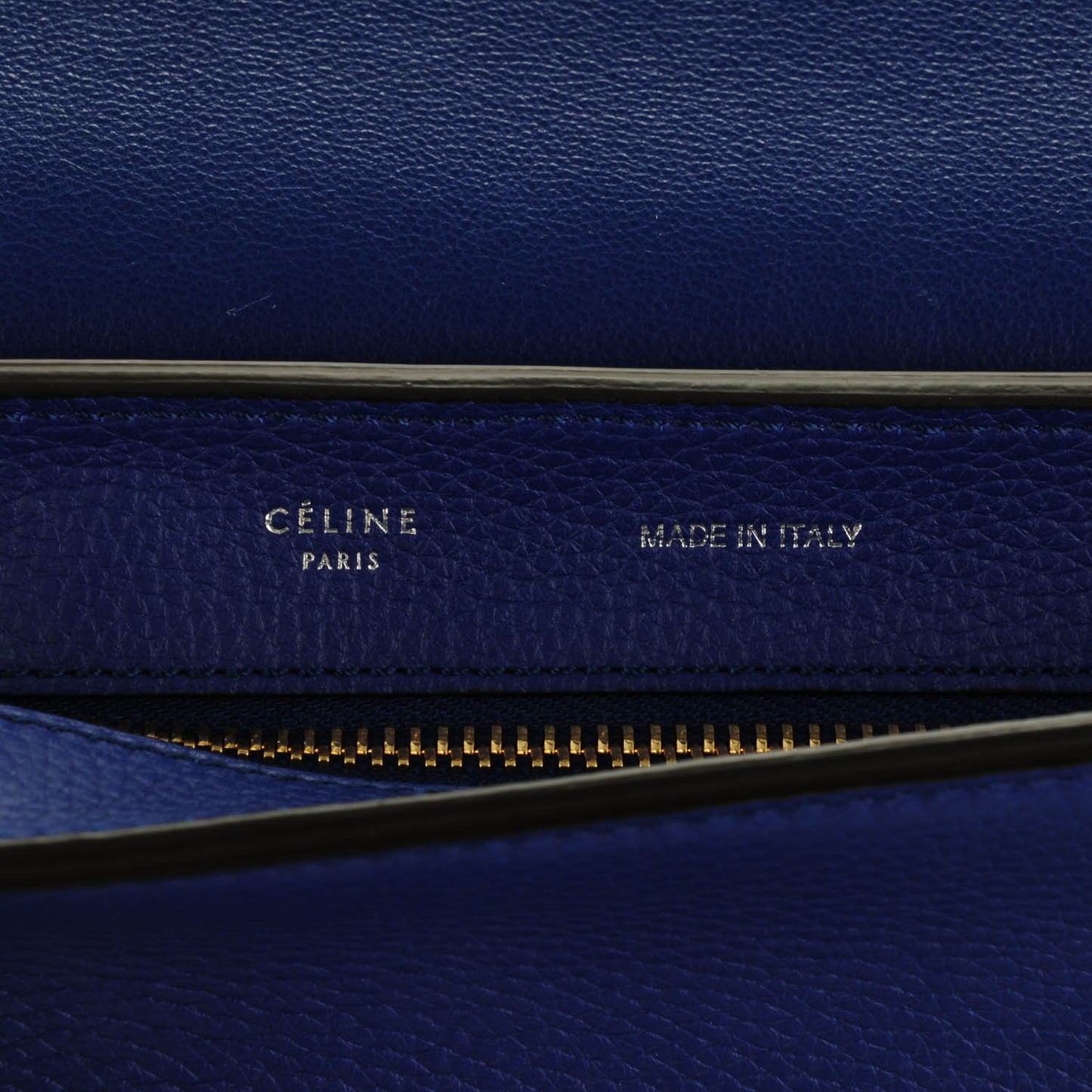 Drummed Calfskin Suede Medium Trapeze Indigo