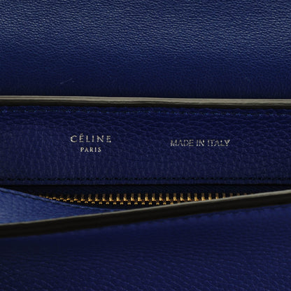 Celine Drummed Calfskin Suede Medium Trapeze Indigo 5 of 7