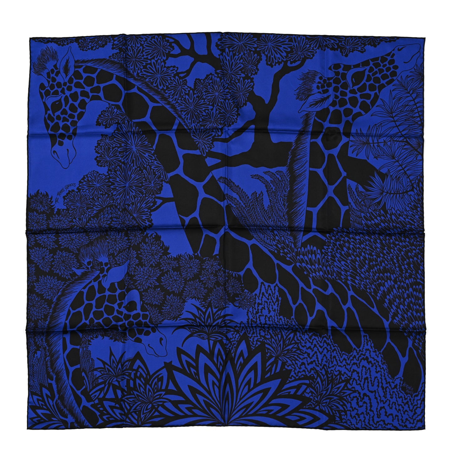 Silk The Three Graces Scarf 90 Indigo