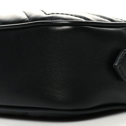 Gucci Calfskin Matelasse Mini GG Marmont Chain Shoulder Bag Black 11 of 11