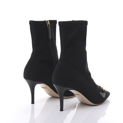 Gucci Stretch Fabric Calfskin Zumi Sock Boots 38 Black 4 of 8