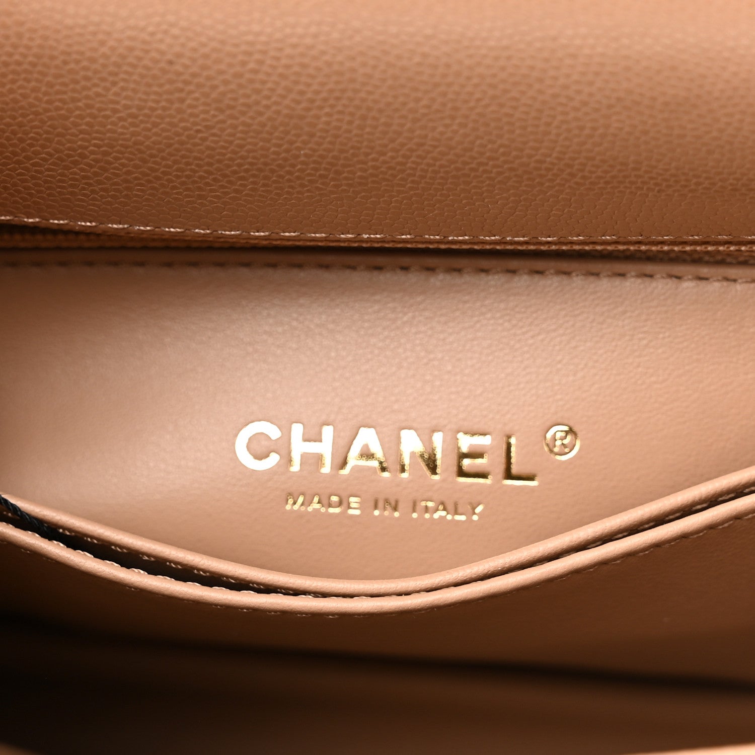 Chanel Caviar Quilted Mini Coco Handle Flap Beige 6 of 10