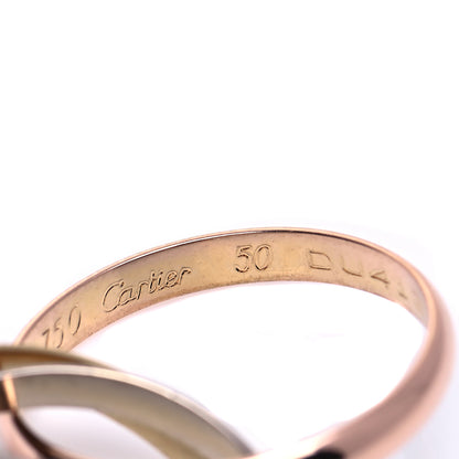 Cartier 18K Pink Yellow White Gold Small Trinity Ring 50 5.25 5 of 5