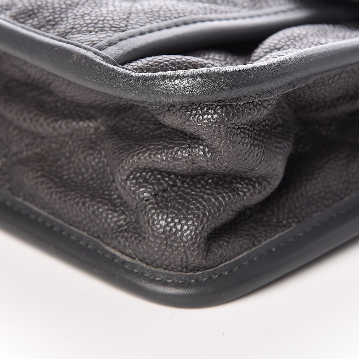 Chanel Caviar Quilted Large French Riviera Flap Dark Grey 9 of 10