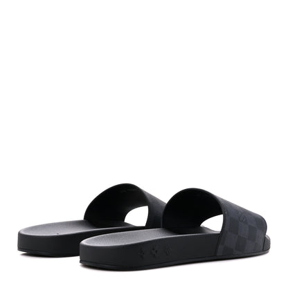 Louis Vuitton Rubber Damier Mens Waterfront Mules 11 Black 4 of 9