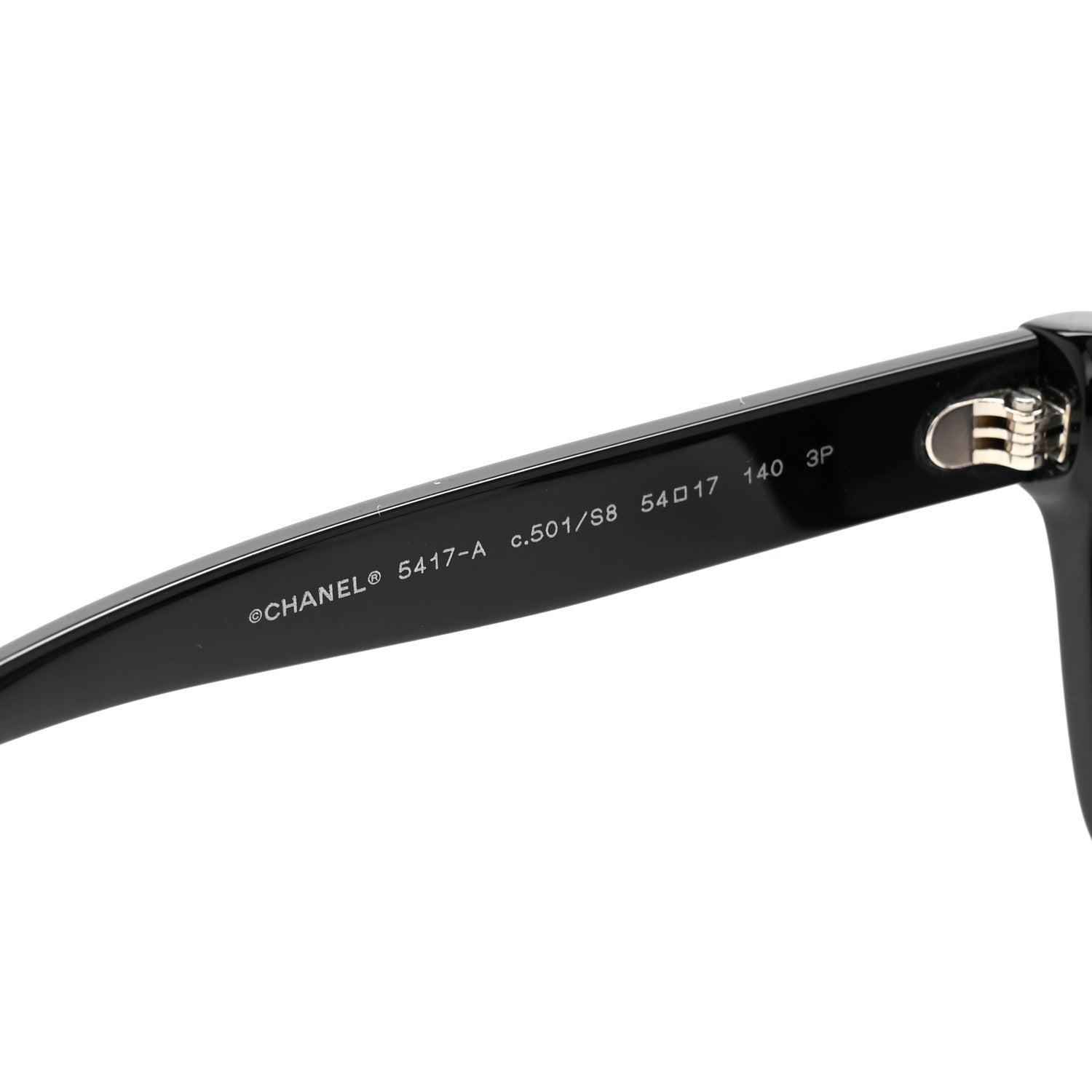 Chanel Acetate Polarized Square Sunglasses 5417-A Black 6 of 8
