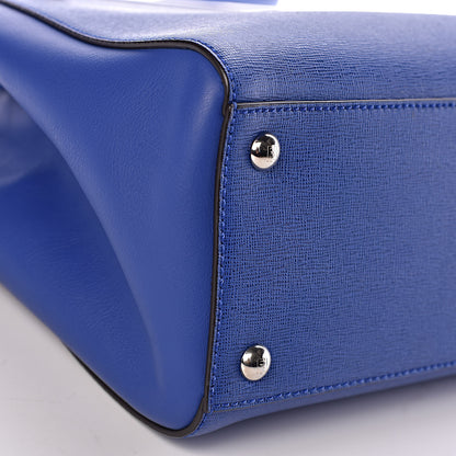 Fendi Vitello Elite Petite 2Jours Tote Blue Neon 8 of 10