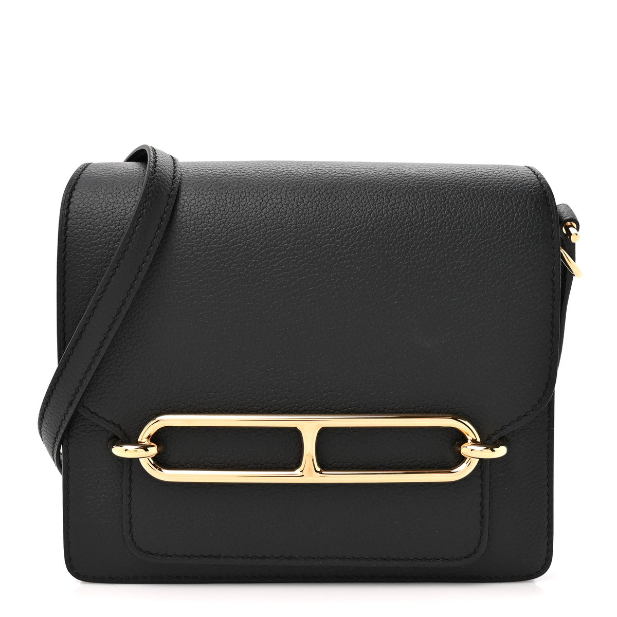 Hermes Evergrain Mini Sac Roulis Black 1 of 10