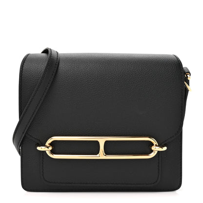 Hermes Evergrain Mini Sac Roulis Black 1 of 10