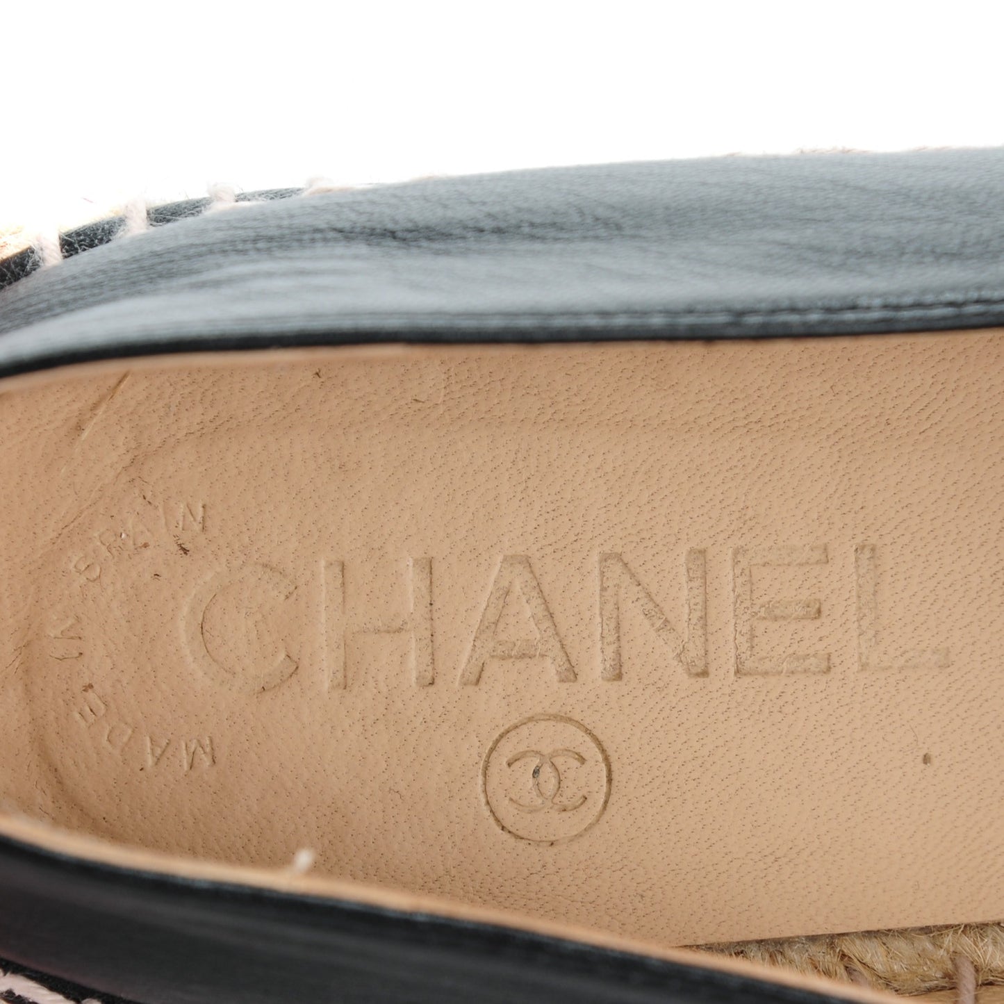 Lambskin CC Espadrilles 38 Black