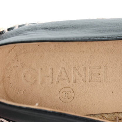Chanel Lambskin CC Espadrilles 38 Black 8 of 10