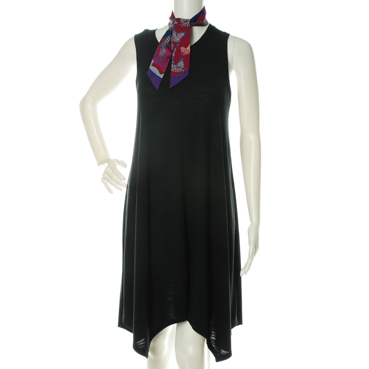Hermes Silk Les Zebres Twilly Bordeaux Violet Blue Jean 2 of 6
