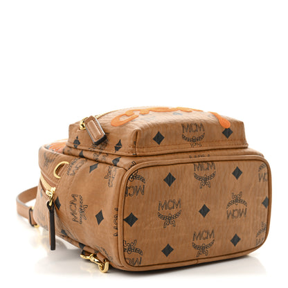 MCM Visetos X-Mini Stark Berlin Backpack Cognac 4 of 10