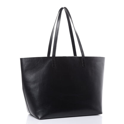 Mansur Gavriel Smooth Calfskin Large Shopping Tote Black Argento 4 of 22
