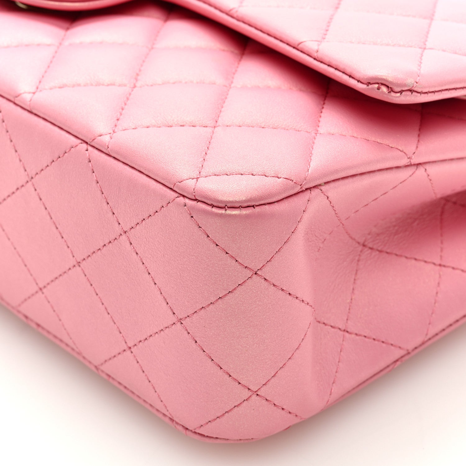Chanel Iridescent Caviar Quilted Medium Double Flap Dark Pink 9 of 9