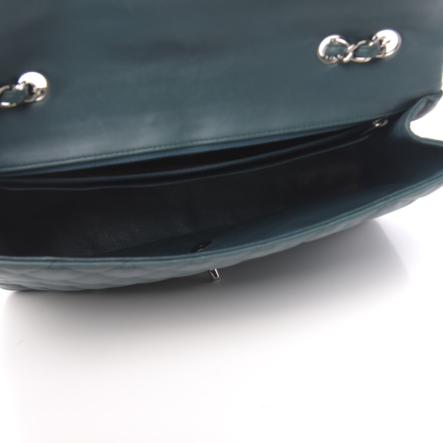 Chanel Lambskin Quilted Jumbo Single Flap Turquoise 5 of 14