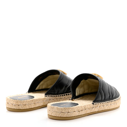 Gucci Nappa Matelasse GG Marmont Espadrille Slippers 39 Black 4 of 9