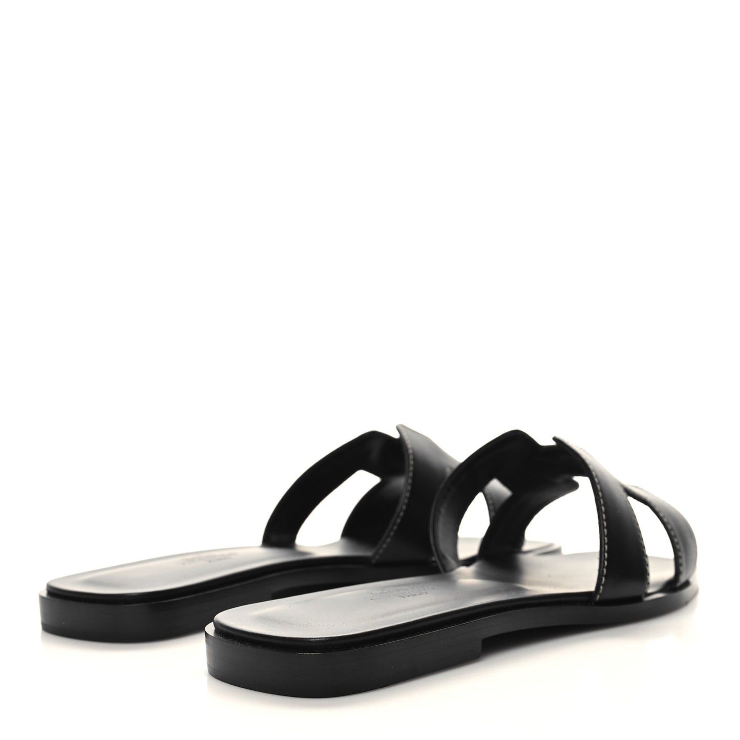 Box Calfskin Oran Sandals 37 Black