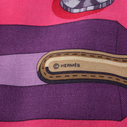 Hermes Cashmere Silk Sangles Shawl Scarf GM 140 3 of 9