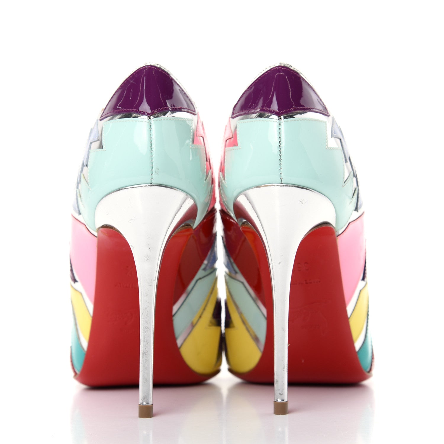 Christian Louboutin Specchio Patent Explotek 100 Pumps 36.5 Lavender 7 of 13