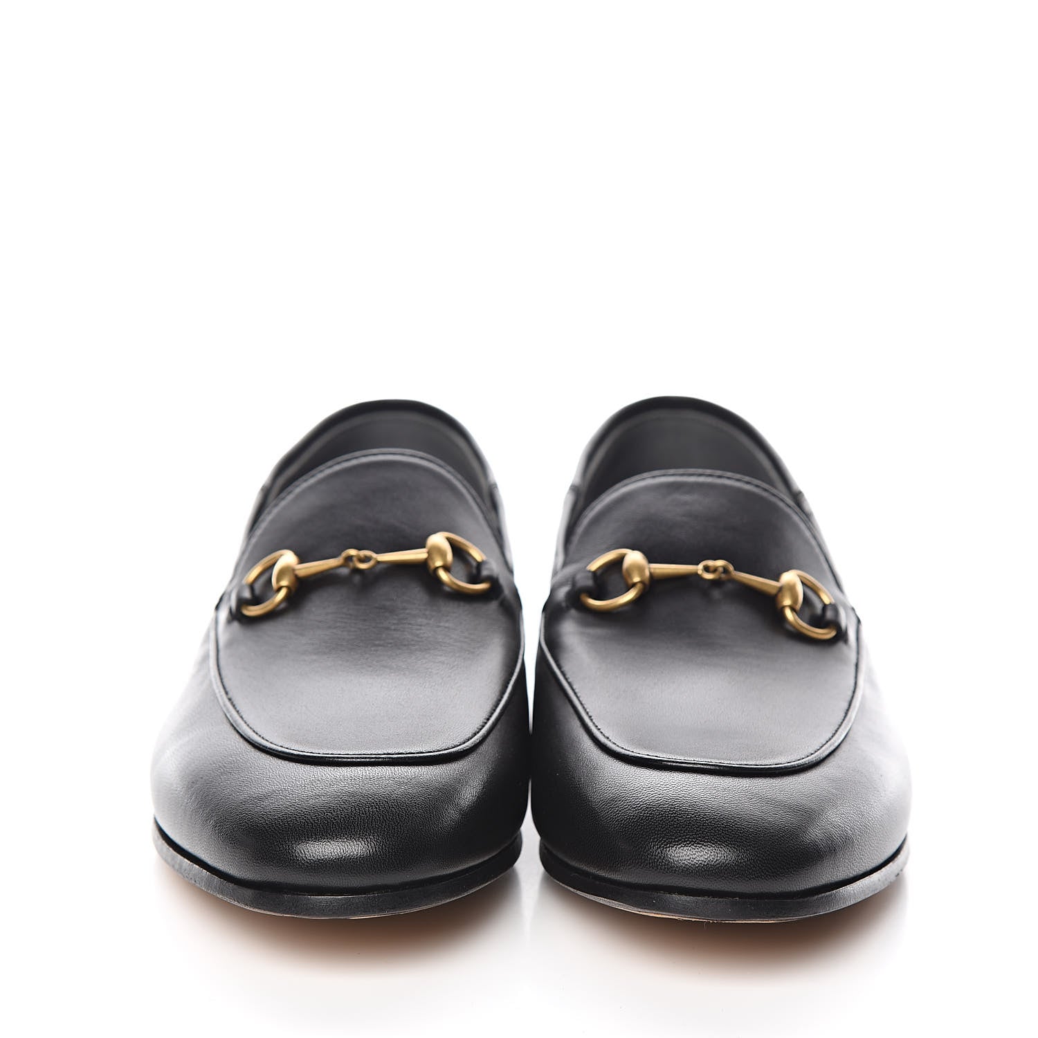 Gucci Lambskin Womens Brixton Horsebit Loafers 40 Black 2 of 9