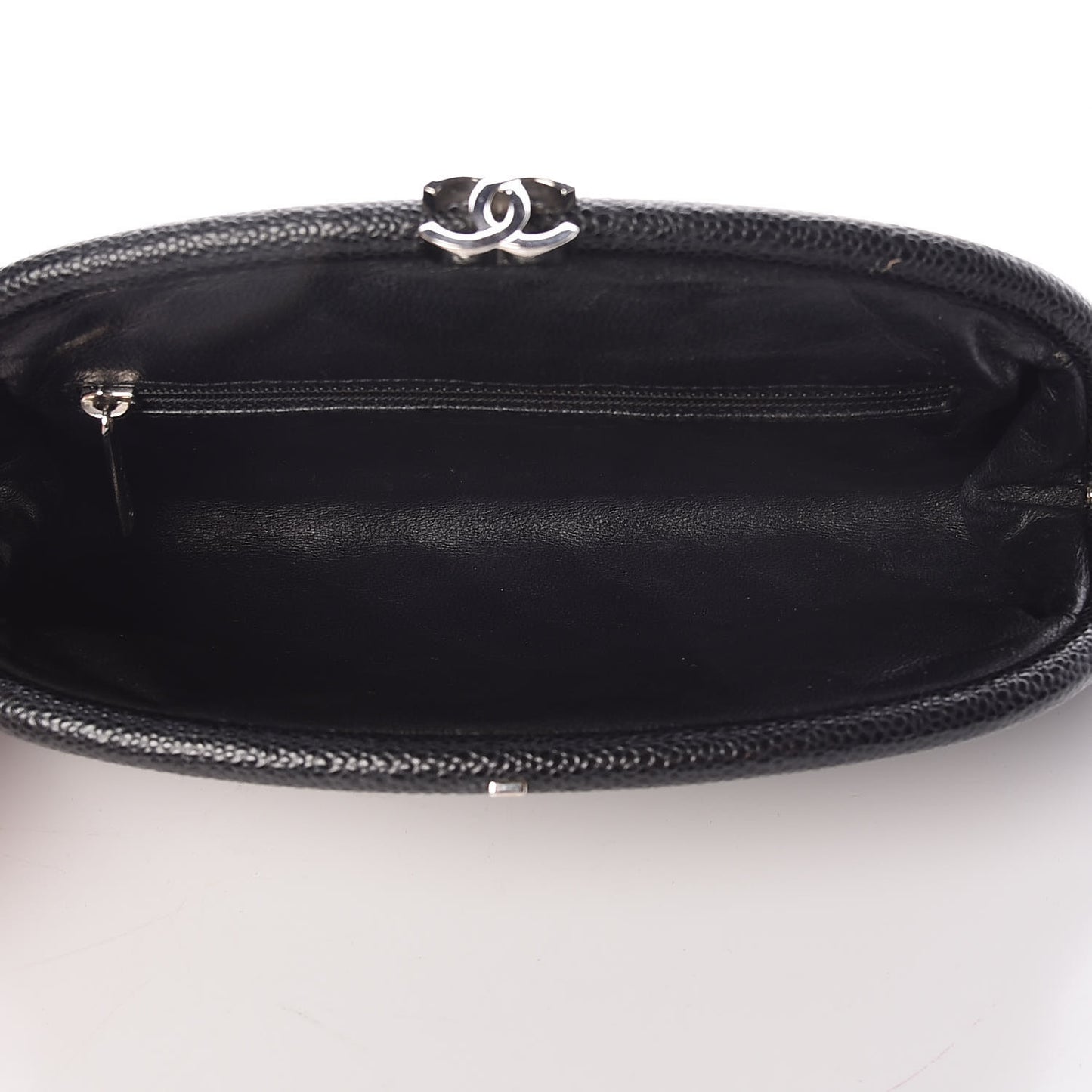 Caviar Quilted Timeless Clutch Black