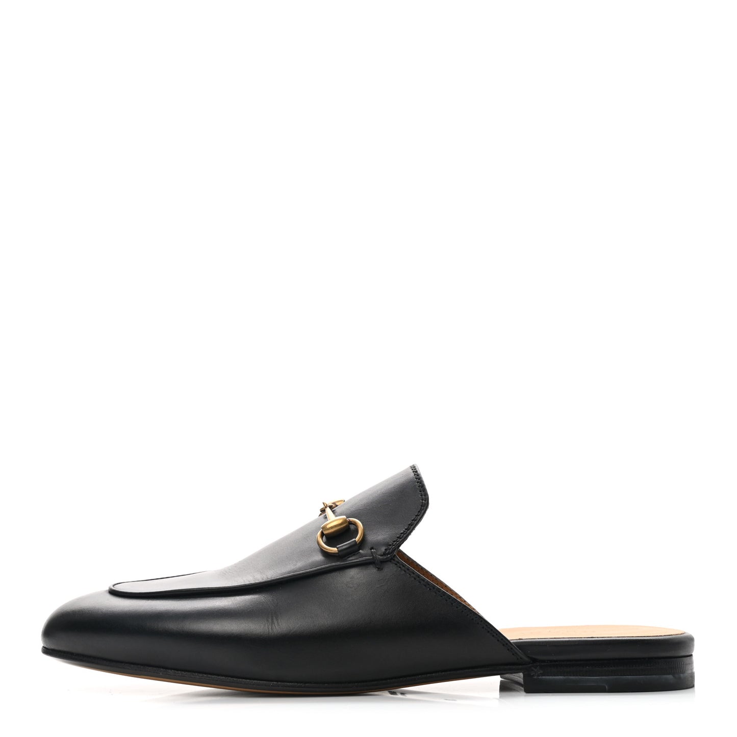 Calfskin Womens Princetown Slippers 38 Black
