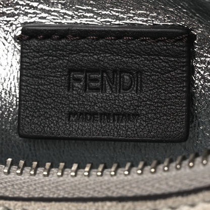 Fendi Crystal Vitello Laminato Suede FF Nano Fendigraphy Hobo Charm Grey 6 of 11