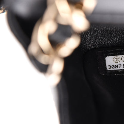 Chanel Lambskin Quilted Mini Coco Charms Rectangular Flap Black 7 of 10