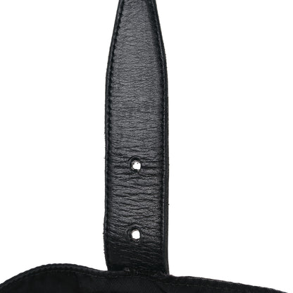 Prada Tessuto Nylon Crocodile Embossed Calfskin Cinch Backpack Black 16 of 28