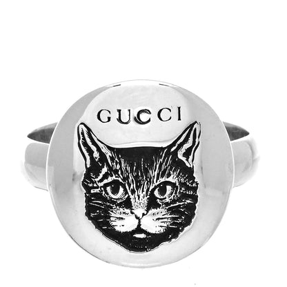 Gucci Sterling Silver Blind for Love Mystic Cat Ring 47 4 1 of 6