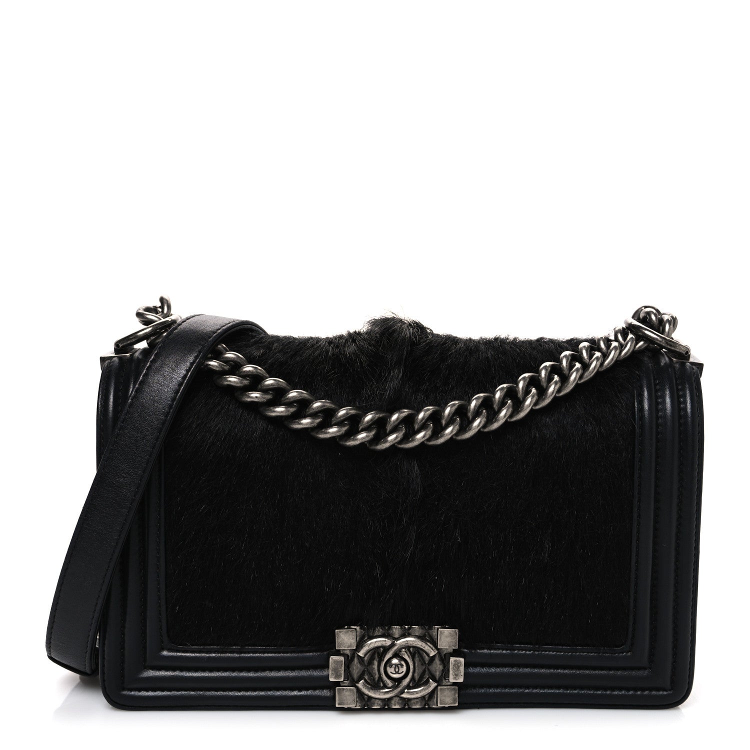 Chanel Goat Hair Medium Celtic Boy Flap Black 1 of 11