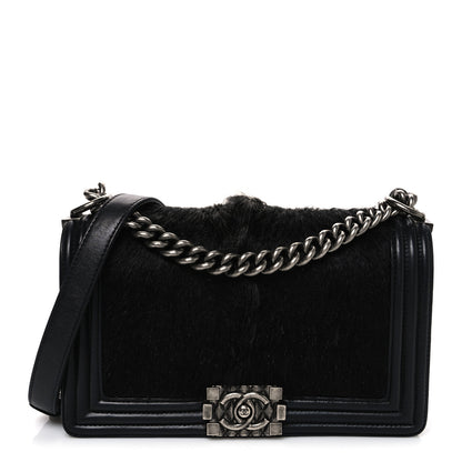 Chanel Goat Hair Medium Celtic Boy Flap Black 1 of 11