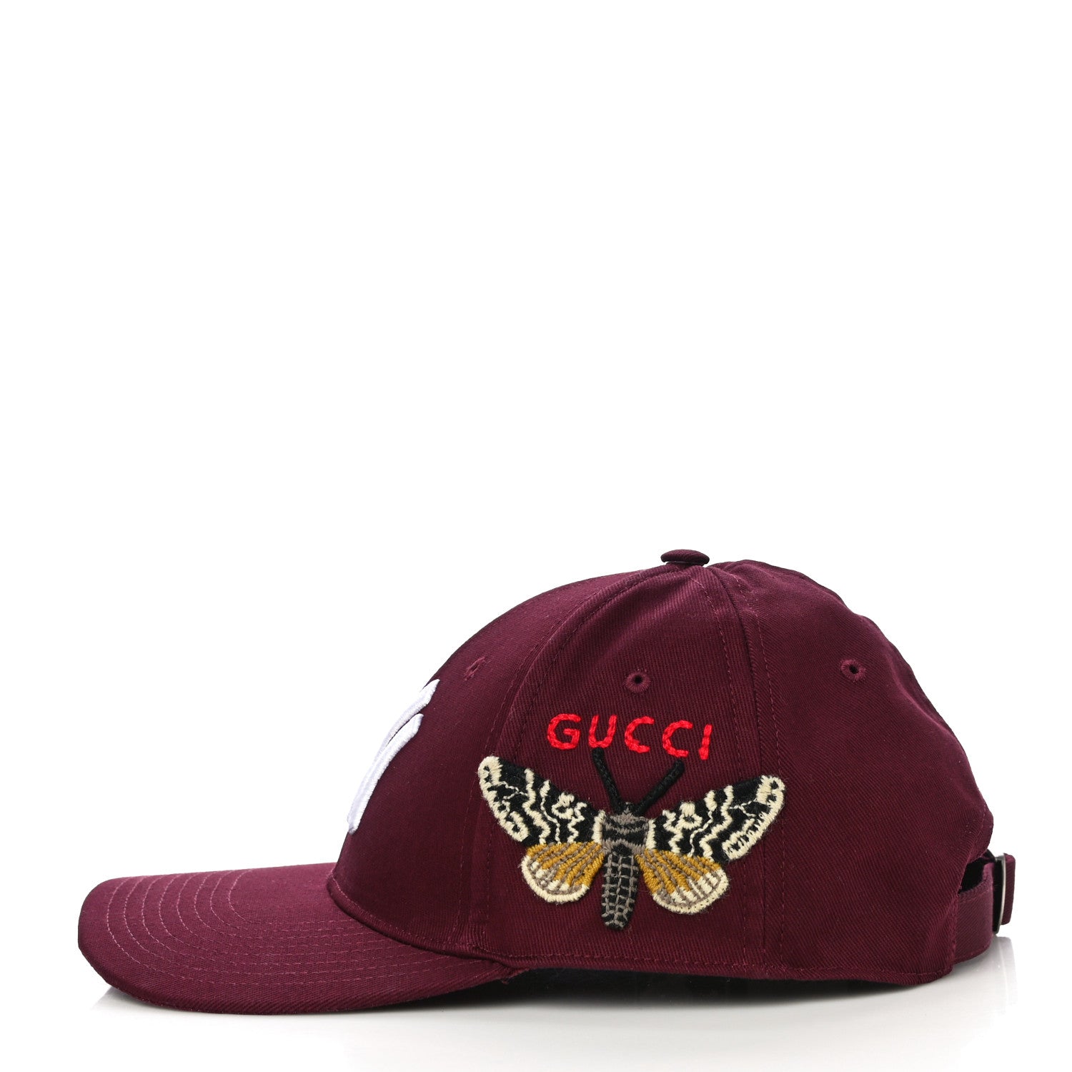 Gucci X MLB Cotton NY Yankees Baseball Hat 57-61 Lacquer 2 of 9