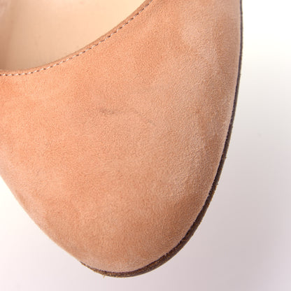 Christian Louboutin Veau Velours Ron Ron 100 Pumps 40 Camel 10 of 12