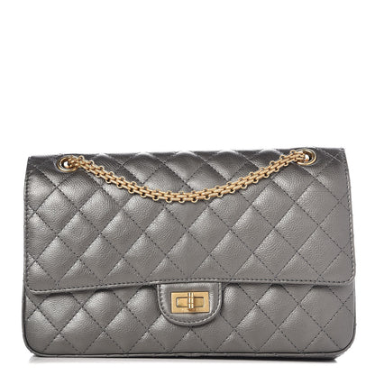 Chanel Metallic Calfskin Quilted 2.55 Reissue 226 Flap Charcoal 1 of 8